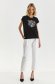 Tricou din bumbac negru cu croi larg si decolteu rotunjit - Top Secret 2 - StarShinerS.ro