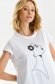 White t-shirt loose fit with graphic details 3 - StarShinerS.com
