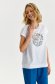 Tricou din bumbac alb cu croi larg si decolteu rotunjit - Top Secret 1 - StarShinerS.ro