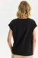 Black t-shirt loose fit with rounded cleavage 3 - StarShinerS.com