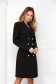 Blazer-style dress made of black fabric with a straight cut - StarShinerS 3 - StarShinerS.com
