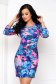 Rochie din crep tip creion cu drapaje de material in partea frontala - StarShinerS 2 - StarShinerS.ro