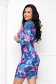 Rochie din crep tip creion cu drapaje de material in partea frontala - StarShinerS 3 - StarShinerS.ro