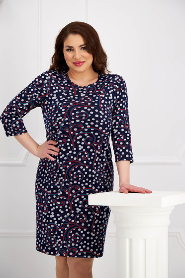 Plus Size Dresses - Page 8, Dress straight with rounded cleavage knitted - StarShinerS.com