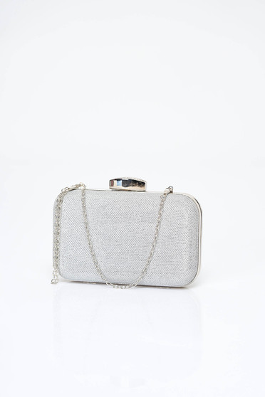 Silver bag with glitter details