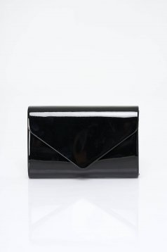 Black bag from ecological varnished leather