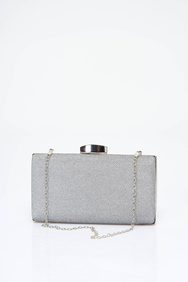Silver bag with glitter details