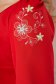 Rochie din stofa usor elastica rosie cu croi in a si broderie unica - StarShinerS 6 - StarShinerS.ro