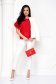 Women`s blouse - StarShinerS red from veil fabric loose fit with ruffled sleeves 5 - StarShinerS.com