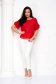 Women`s blouse - StarShinerS red from veil fabric loose fit with ruffled sleeves 4 - StarShinerS.com