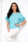 Women`s blouse - StarShinerS aqua from veil fabric loose fit with ruffled sleeves 2 - StarShinerS.com