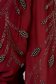 Rochie din voal rosu-inchis midi in clos cu aplicatii cu perle si pietre strass 6 - StarShinerS.ro
