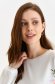 Bluza dama din material elastic alba cu croi larg si maneci lungi cu imprimeu floral - Top Secret 4 - StarShinerS.ro