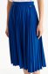 Blue skirt thin fabric midi pleated cloche with elastic waist 4 - StarShinerS.com