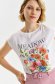 Bluza dama din material subtire alba cu croi larg si imprimeu floral - Top Secret 4 - StarShinerS.ro