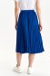 Blue skirt thin fabric midi pleated cloche with elastic waist 3 - StarShinerS.com