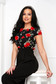 Jumpsuit long flared crepe laced with raised flowers lateral pockets - StarShinerS 2 - StarShinerS.com