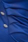Rochie din crep albastra tip creion crapata pe picior cu nasturi decorativi - StarShinerS 6 - StarShinerS.ro