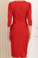 Rochie din crep rosie tip creion cu umeri bufanti si decolteu petrecut - StarShinerS 5 - StarShinerS.ro