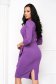 - StarShinerS purple dress crepe pencil high shoulders wrap over front 2 - StarShinerS.com
