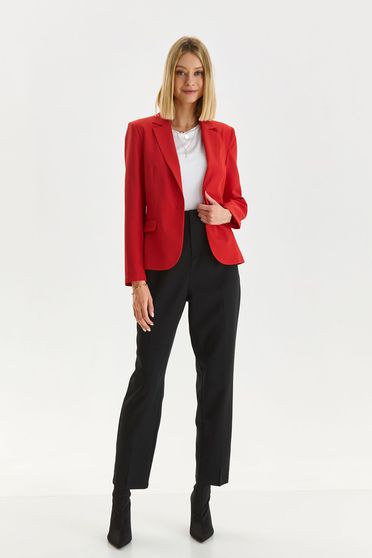 Casual blazers, Red jacket slightly elastic fabric straight - StarShinerS.com