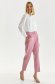 Lightpink trousers slightly elastic fabric straight accessorized with belt 2 - StarShinerS.com
