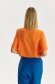 Orange women`s blouse thin fabric loose fit with rounded cleavage 3 - StarShinerS.com