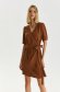 Brown dress thin fabric wrap around 2 - StarShinerS.com