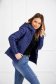 Navy Blue Fitted Puffer Jacket with Detachable Hood and Side Pockets - SunShine 3 - StarShinerS.com