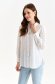 White women`s shirt cotton loose fit fabric with embroided holes 2 - StarShinerS.com