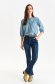 Blue women`s blouse cotton loose fit with puffed sleeves 2 - StarShinerS.com