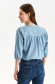 Blue women`s blouse cotton loose fit with puffed sleeves 3 - StarShinerS.com