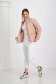 Powder pink jacket straight with turtle neck from slicker thin fabric 4 - StarShinerS.com