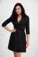Black dress slightly elastic fabric short cut wrap around 1 - StarShinerS.com