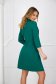 Green dress slightly elastic fabric short cut wrap around 2 - StarShinerS.com