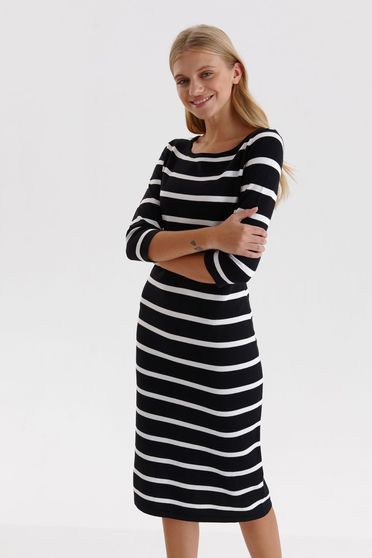 Rochii de zi , jersey, Rochie din jersey neagra tip creion cu decolteu rotunjit - Top Secret - StarShinerS.ro