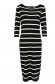 Black dress jersey pencil with rounded cleavage 6 - StarShinerS.com