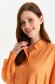 Rochie tip camasa din material subtire portocalie cu croi larg si maneci bufante - Top Secret 6 - StarShinerS.ro