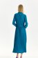 Petrol blue dress pleated thin fabric cloche with elastic waist 4 - StarShinerS.com