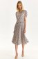 Dress thin fabric cloche with elastic waist with puffed sleeves 4 - StarShinerS.com