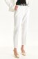 White trousers slightly elastic fabric high waisted conical 2 - StarShinerS.com