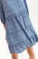 Blue dress short cut loose fit thin fabric with puffed sleeves 4 - StarShinerS.com