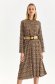 Lightbrown dress shirt dress thin fabric cloche 1 - StarShinerS.com