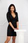 Black dress crepe pencil wrap over front high shoulders - StarShinerS 1 - StarShinerS.com