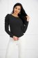Black women`s blouse lycra tented high shoulders - StarShinerS 1 - StarShinerS.com