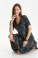 Dress thin fabric cloche with v-neckline with puffed sleeves 4 - StarShinerS.com