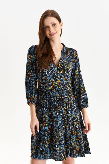 Flowy dresses, Dress thin fabric short cut loose fit with v-neckline - StarShinerS.com