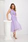 Purple dress from tulle cloche with elastic waist knitted lace 1 - StarShinerS.com