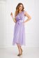 Purple dress from tulle cloche with elastic waist knitted lace 3 - StarShinerS.com