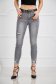 Grey jeans skinny jeans high waisted accessorized with belt 1 - StarShinerS.com